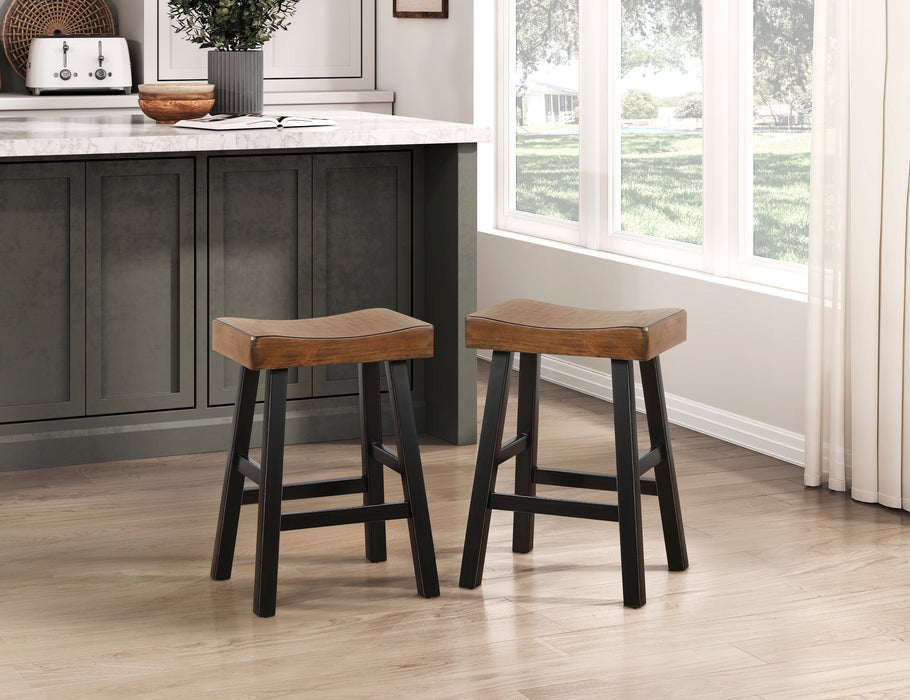 Caspian COUNTER HEIGHT STOOL in Black/Brown - 5687BTT-24