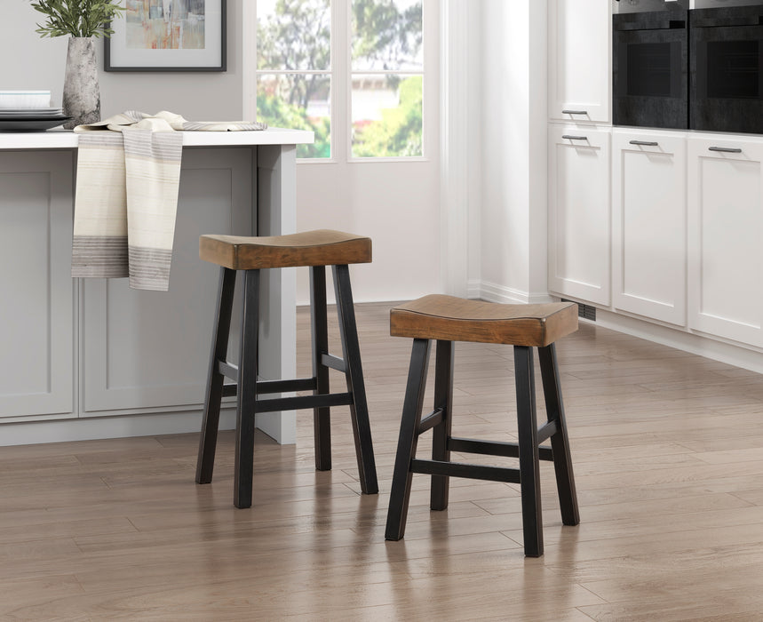 Caspian COUNTER HEIGHT STOOL in Black/Brown - 5687BTT-24