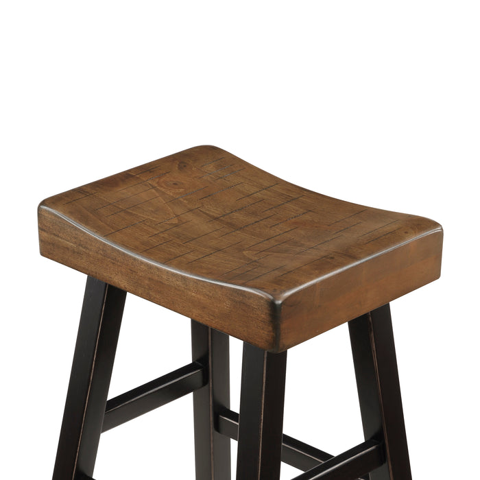 Caspian COUNTER HEIGHT STOOL in Black/Brown - 5687BTT-24