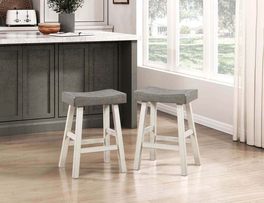 Caspian COUNTER HEIGHT STOOL in Brown/White - 5687WTT-24