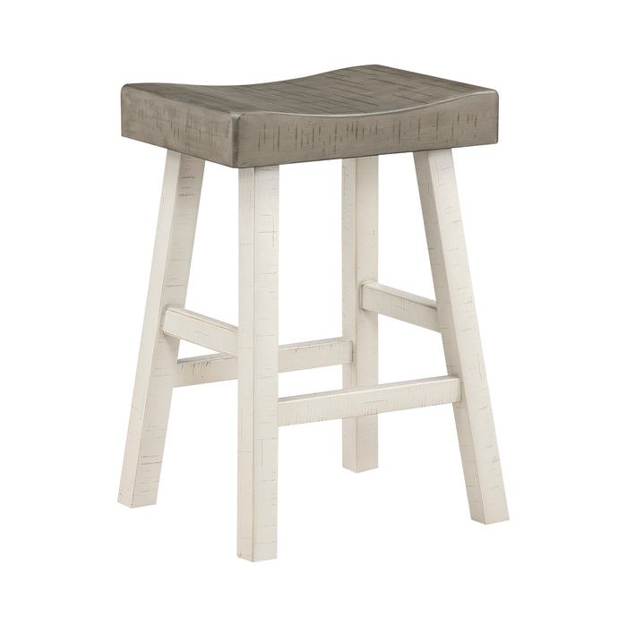 Caspian COUNTER HEIGHT STOOL in Brown/White - 5687WTT-24