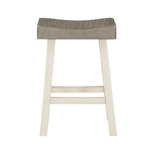 Caspian COUNTER HEIGHT STOOL in Brown/White - 5687WTT-24 image