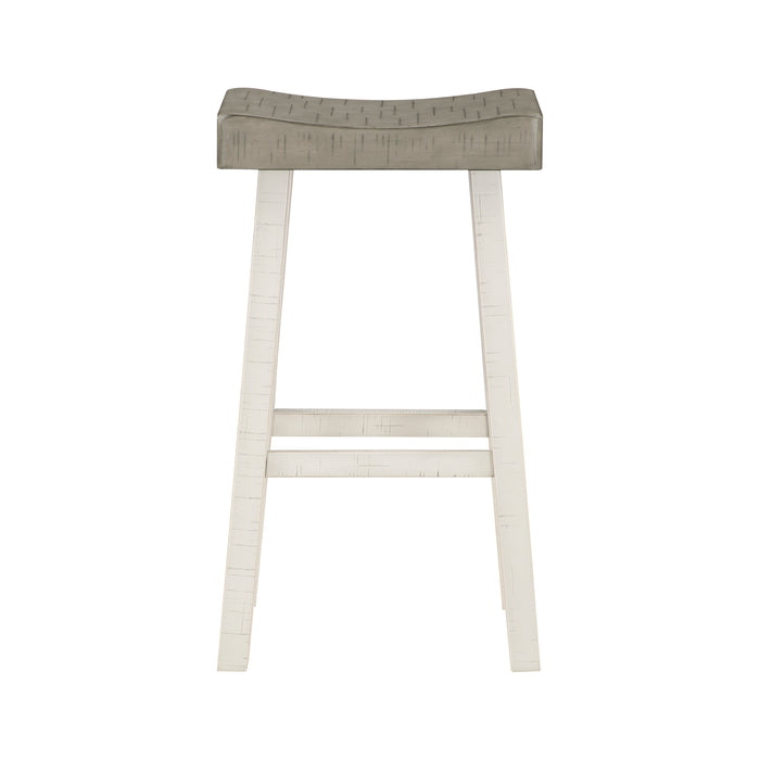 Caspian PUB HEIGHT STOOL in Brown/White - 5687WTT-29 image