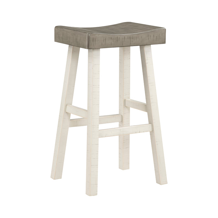 Caspian PUB HEIGHT STOOL in Brown/White - 5687WTT-29