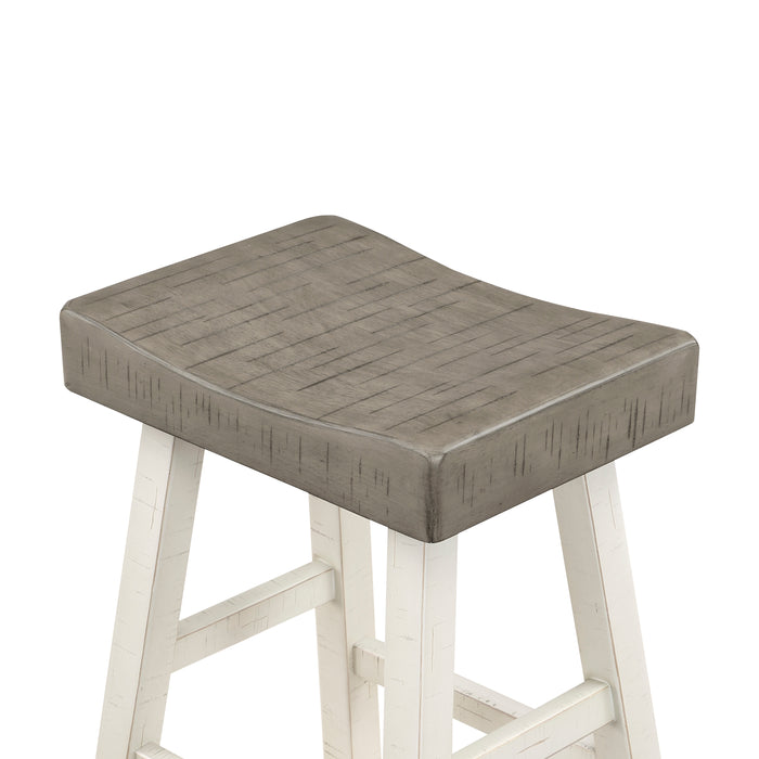 Caspian COUNTER HEIGHT STOOL in Brown/White - 5687WTT-24