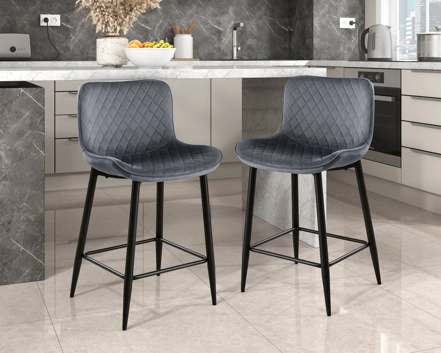 Nya Counter Height Chair in Black/Gray - 5695DGY-24