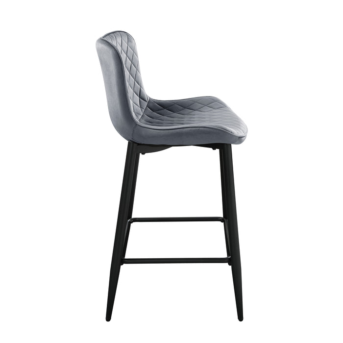 Nya Counter Height Chair in Black/Gray - 5695DGY-24