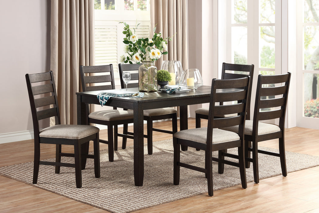 Blair Farm 7-Piece Pack Dinette Set in Brown/Beige - 5709