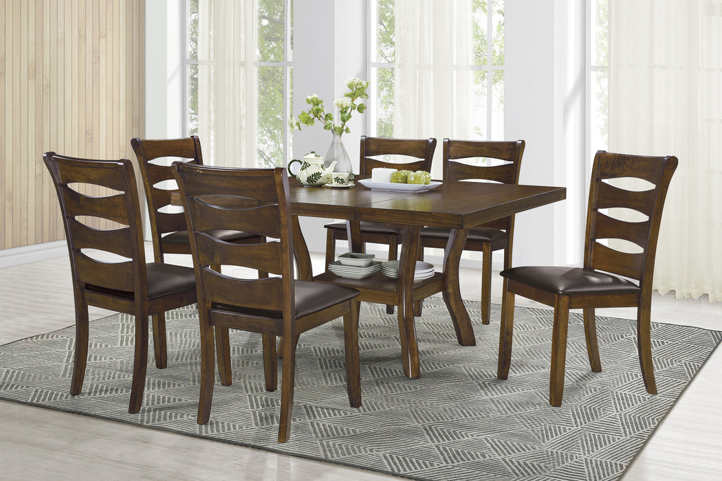 Darla Dining Table w/18" Butterfly Leaf, Mindy Veneer in Brown - 5712-54*