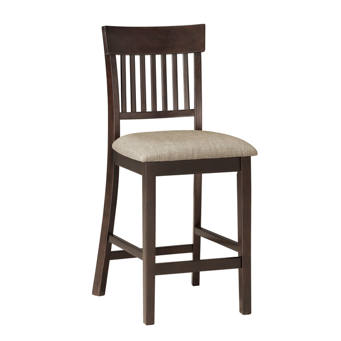 Balin Counter Height Chair, Slat Back in Brown - 5716-24S1