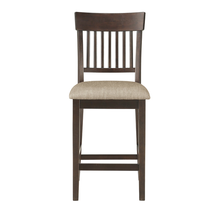 Balin Counter Height Chair, Slat Back in Brown - 5716-24S1 image