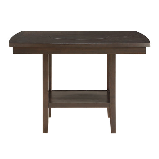 Balin Counter Height Table with Lazy Susan in Brown - 5716-36 image