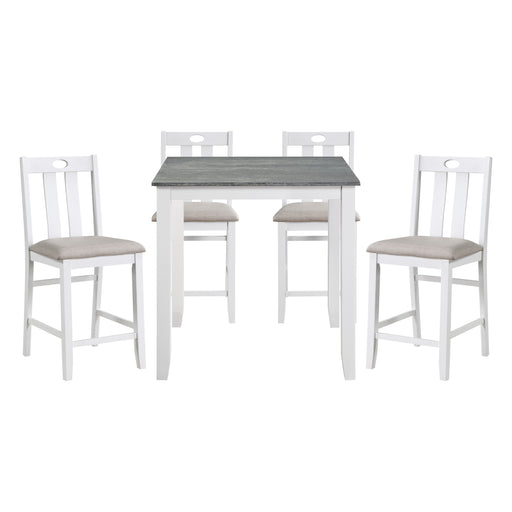 Lowell 5-Piece Pack Counter Height Set in Gray/White - 5744WH-36 image