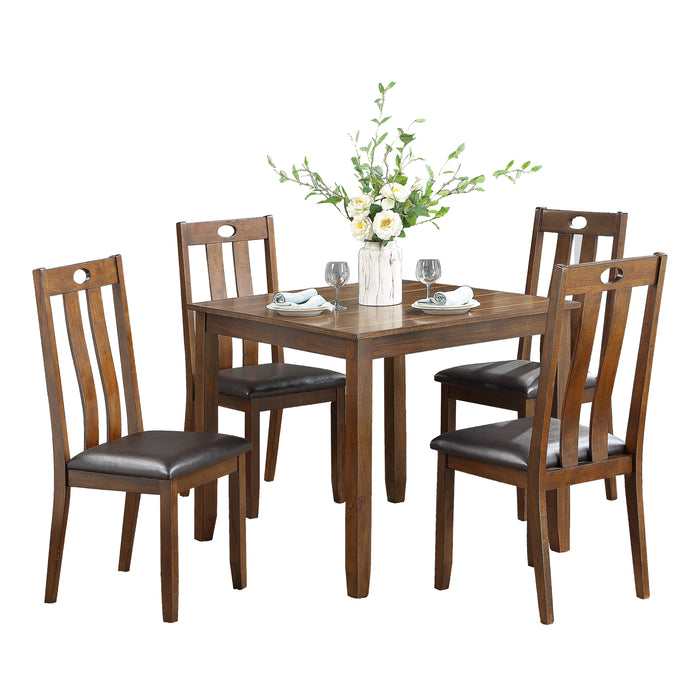 Weston 5-Piece Pack Dinette Set in Brown - 5746