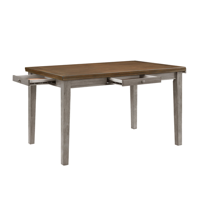 Tigard Counter Height Table in Cherry/Gray - 5761GY-36