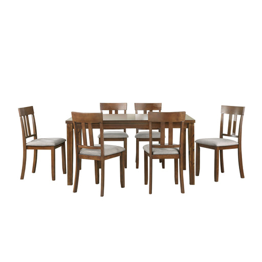 Prineville 7-Piece Pack Dinette Set in Cherry/Beige - 5762 image