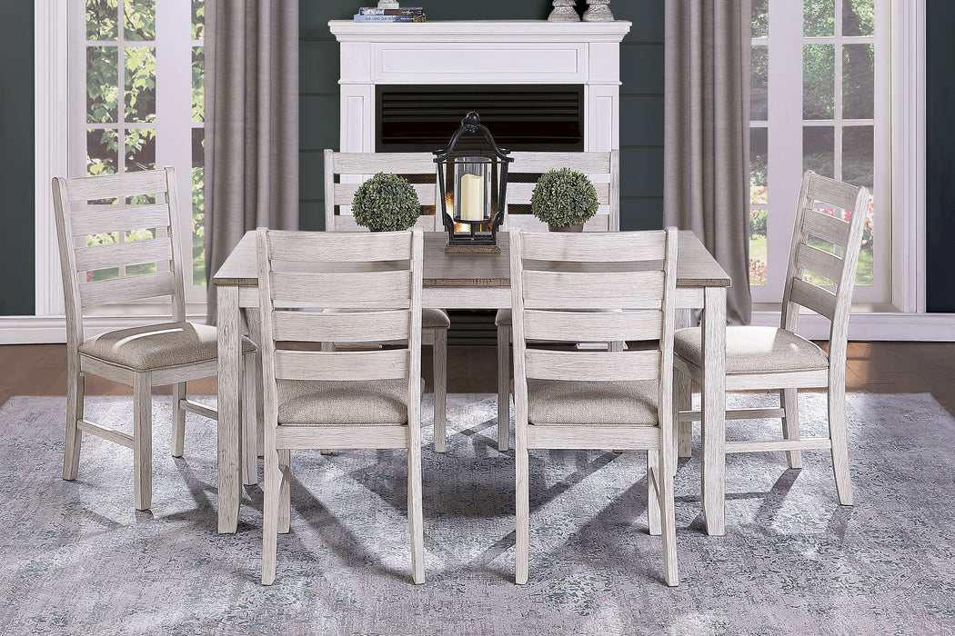 Ithaca Dining Table in Gray/White - 5769W-60