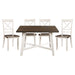 Troy 5-Piece Pack Dinette Set in Cherry/White - 5777WH image