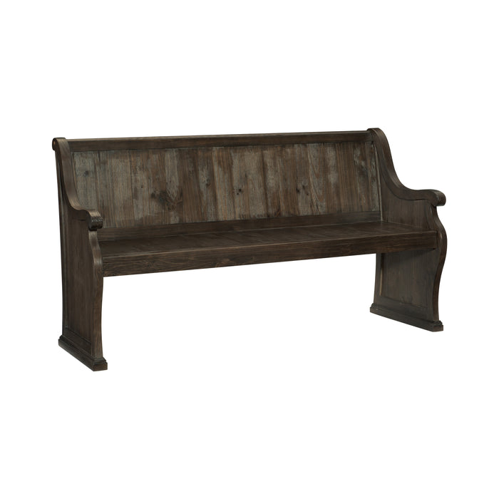 Gloversville Bench with Arms in Brown - 5799-14A