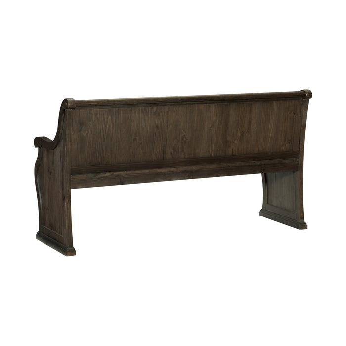 Gloversville Bench with Arms in Brown - 5799-14A