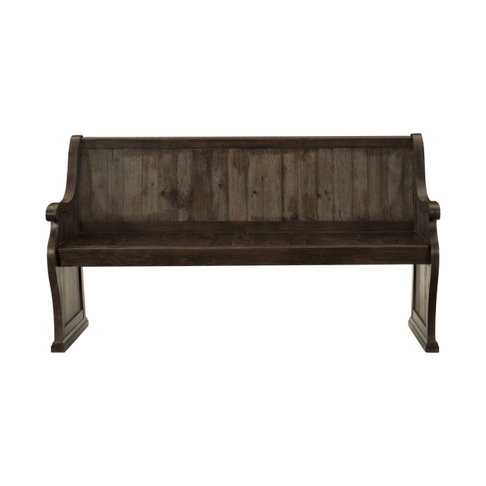 Gloversville Bench with Arms in Brown - 5799-14A image