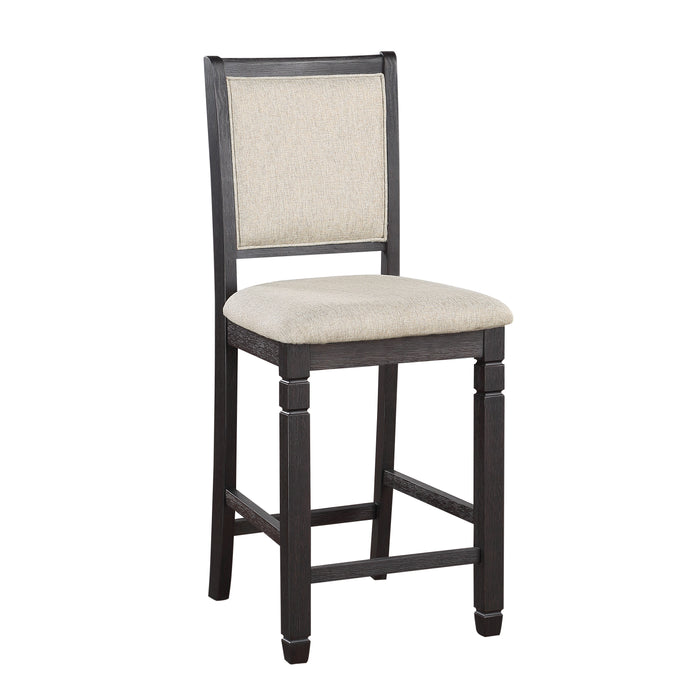 Asher Counter Height Chair in Black/Beige - 5800BK-24