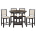 Asher 5pc Set (TB+4S) in Black/Brown/Beige - 5800BK-36*5 image