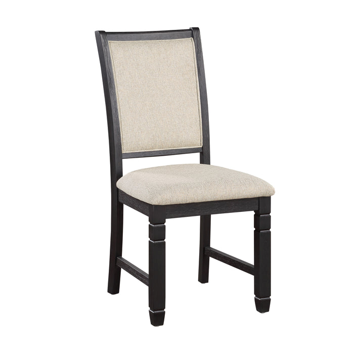 Asher Side Chair in Black/Beige - 5800BKS