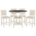 Asher 5pc Set (TB+4S) in Brown/White/Beige - 5800WH-36*5 image