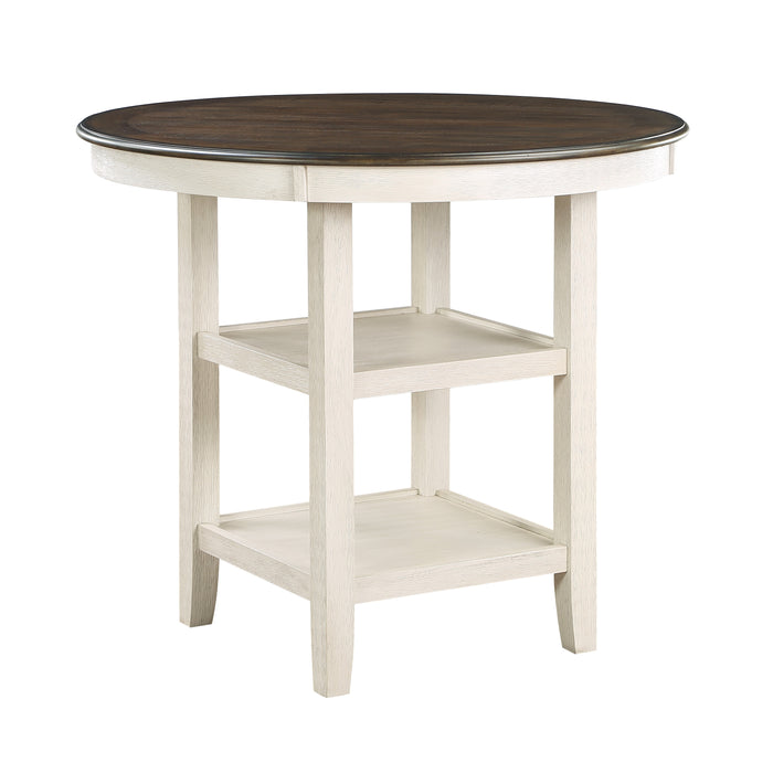 Asher Counter Height Table in Brown/White - 5800WH-36