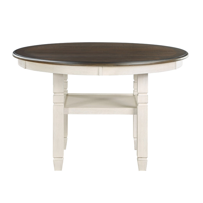 Asher Dining Table in White/Brown - 5800WH-48RD image