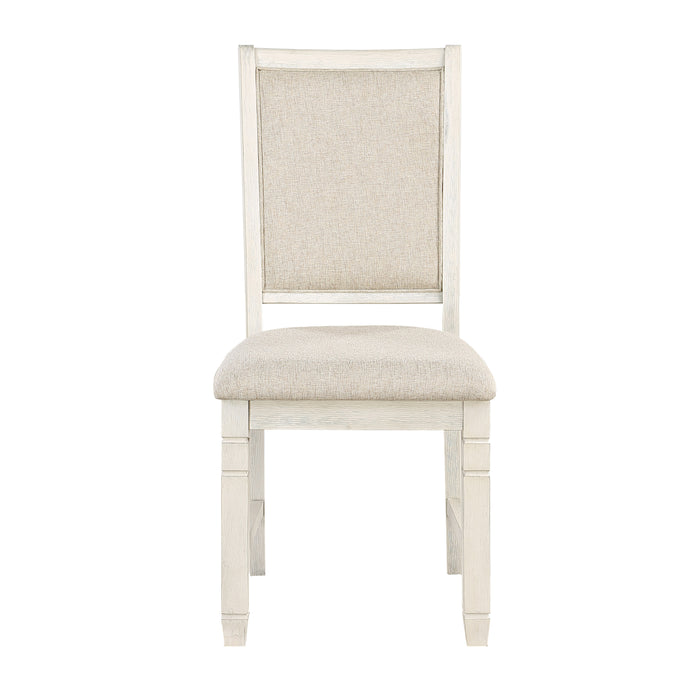 Asher Side Chair in White/Beige - 5800WHS image