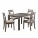 Lovell 5-Piece Pack Dinette Set in Brown/Gray - 5806-5P image