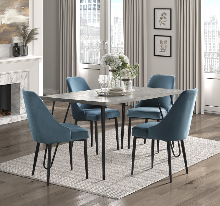 Keene Dining Table in Gray/Metal - 5817-60