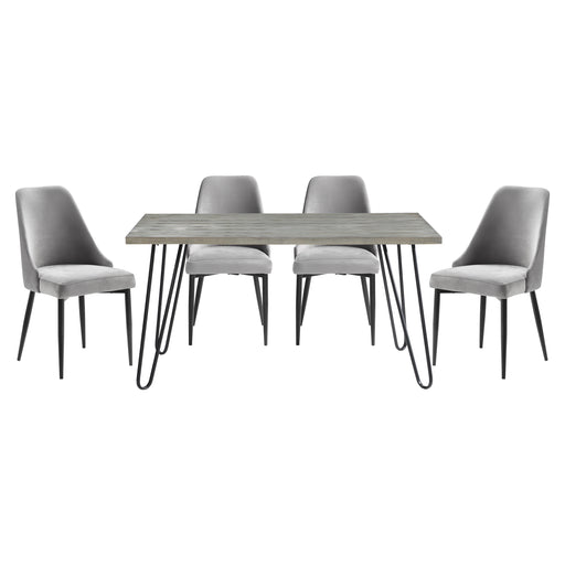 Keene 5pc Set (TB+4S) in Gray/Metal - 5817-60*5GY image