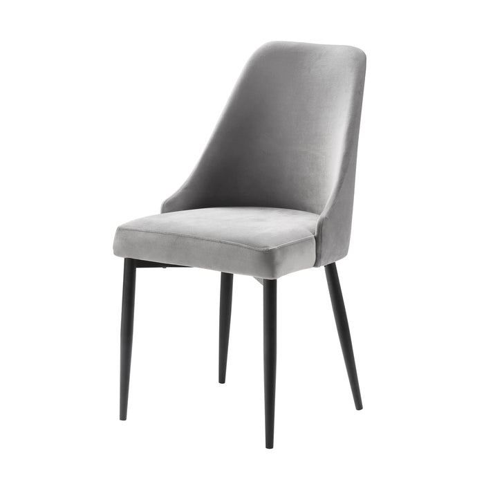 Keene Side Chair in Gray/Metal - 5817GYS