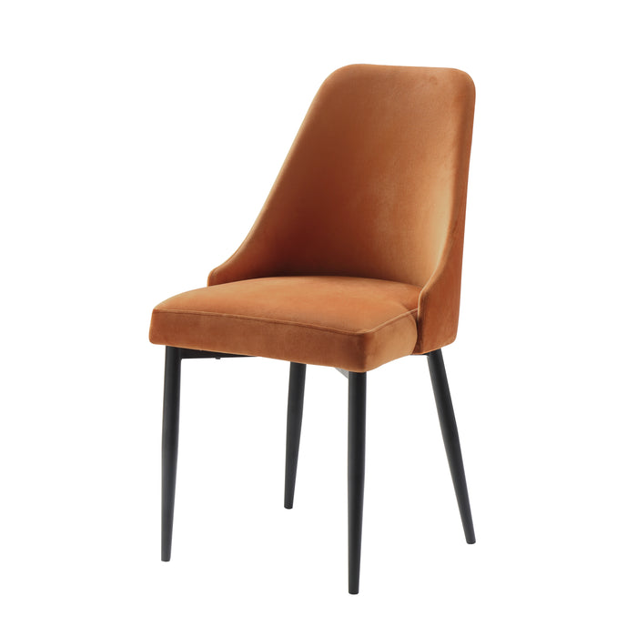 Keene Side Chair in Orange/Metal - 5817RNS