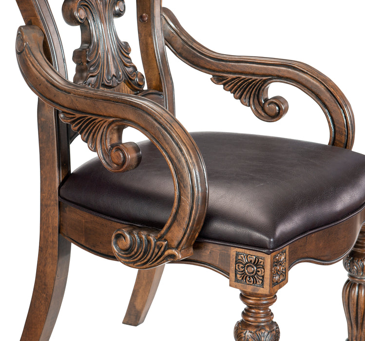 Bergen Arm Chair in Brown/Oak - 5829A