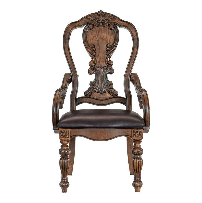 Bergen Arm Chair in Brown/Oak - 5829A image