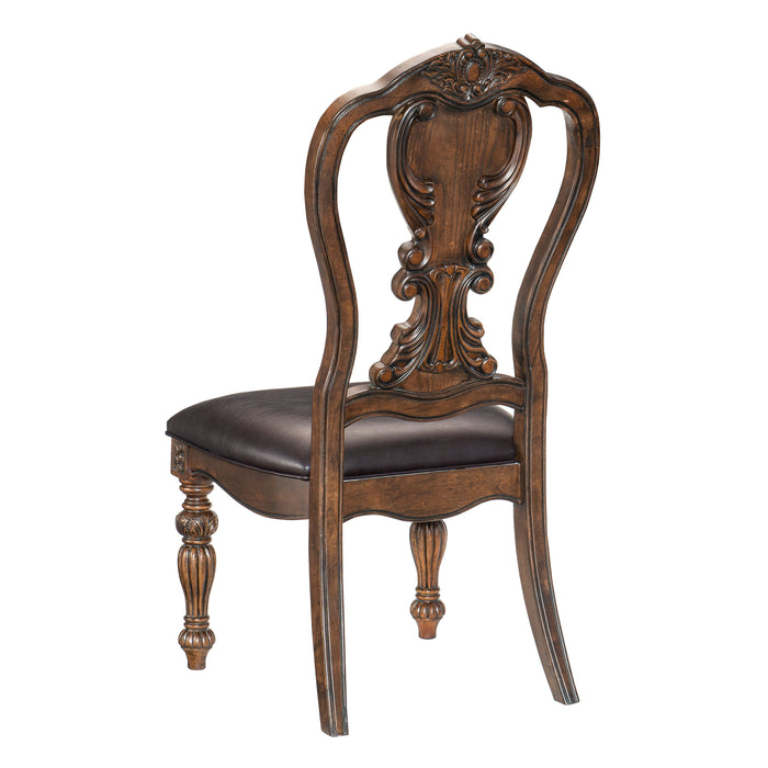 Bergen Side Chair in Brown/Oak - 5829S