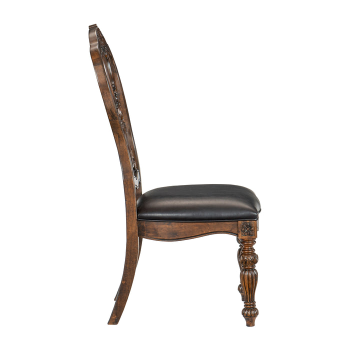 Bergen Side Chair in Brown/Oak - 5829S