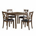 Hazel 5-Piece Pack Dinette Set in Brown - 5838CH-5P image