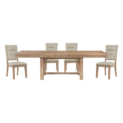 Aberdeen 5pc Set (TB+4S) in Beige/Oak - 5848-102*5 image