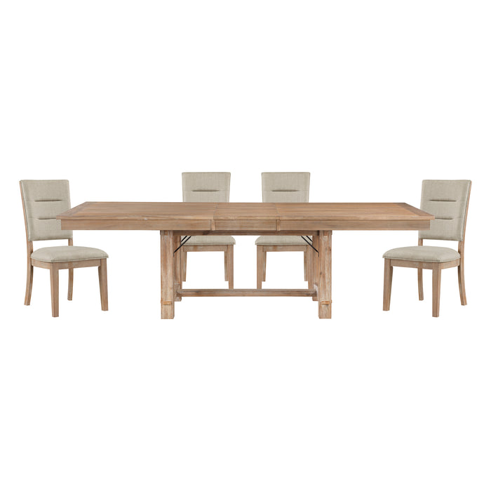 Aberdeen 5pc Set (TB+4S) in Beige/Oak - 5848-102*5 image