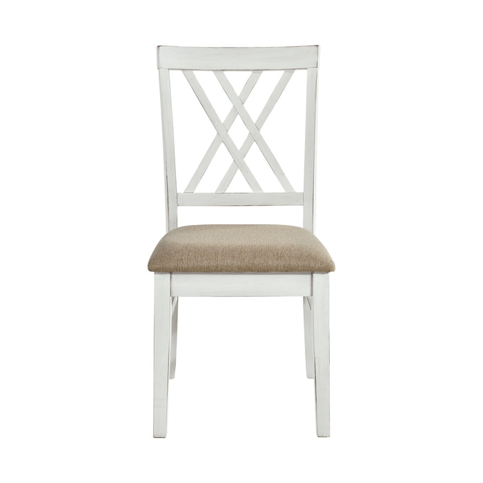 Brunson Side Chair in White/Brown - 5865S image