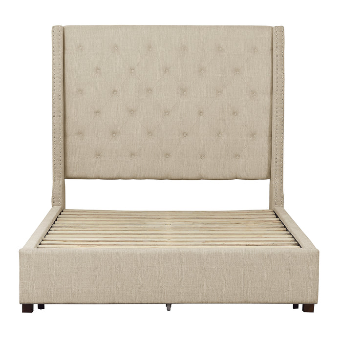 Fairborn Eastern King Platform Bed in Beige - 5877KBE-1EK