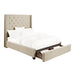 Fairborn Eastern King Platform Bed with Storage Footboard in Beige - 5877KBE-1EKDW image