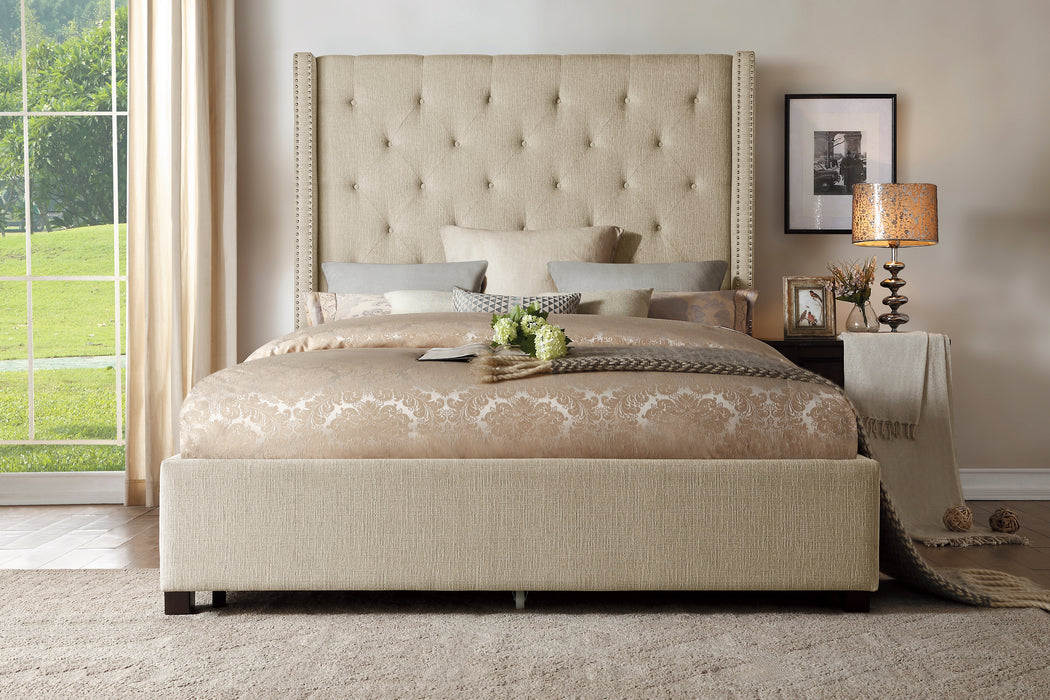 Fairborn Eastern King Platform Bed in Beige - 5877KBE-1EK