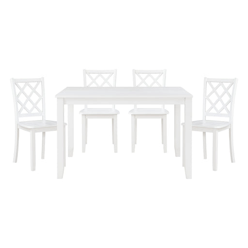 Astoria 5-Piece Pack Dinette Set in White - 5892WT image