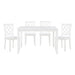 Astoria 5-Piece Pack Dinette Set in White - 5892WT image